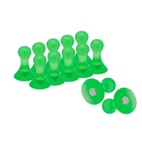 Image of Large Green Skittle Magnets for Fridge, Whiteboard, Noticeboard, Filing Cabinet - Pack of 6