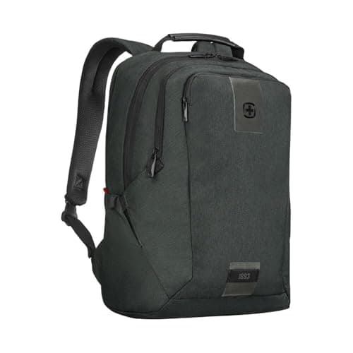 Image of Wenger MX ECO Professional laptop backpack with tablet pocket, notebook up to 16 inches, tablet of up to 10 inches, organizer, 20 L, for men and women, office, business travel or uni, black, 612261