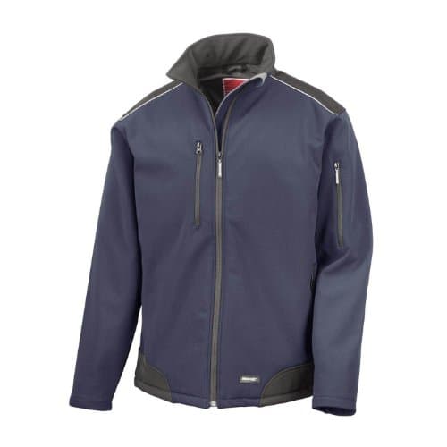 Image of Result R124A Ripstop Softshell Workwear Jacket - Navy/Black, Medium
