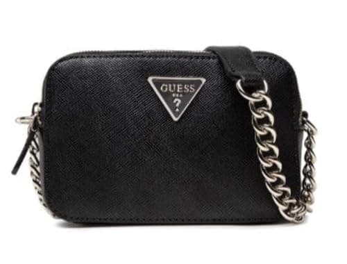 Image of GUESS Women's Noelle Crossbody Camera Bag, Black, 21x14x8 cm UK