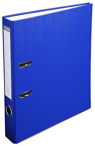 Image of Exacompta - Ref 915407B - PP Lever Arch File - 320 x 290mm in Size, Suitable for Storing A4 Documents, 50mm Spine, Reinforced Finger Pull & Bottom Edge - Blue