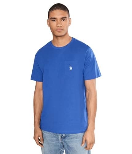 Image of U.S. Polo Assn. Men's Crew Neck Pocket T-Shirt (Color Group 2 of 2), Sport Blue, XL