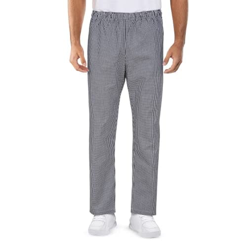 Image of Proluxe Professional Chef Trouser - Unisex Modern Fit - Ideal for Daily use (Black Check, 4XL)