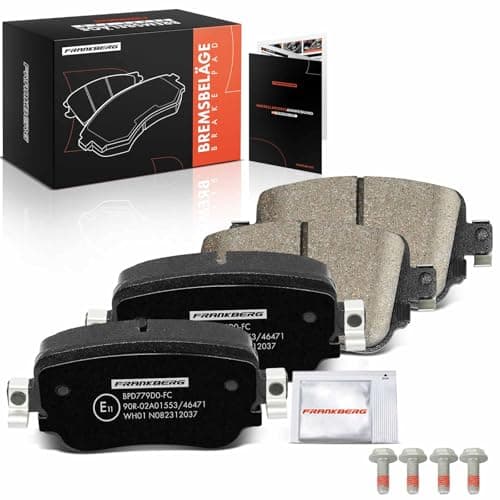 Image of Frankberg Brake Pad Set incl. 4x Pads Rear Compatible with O.c.t.a.v.i.a III Estate 5E5 5E6 A1 Sportback 8XA 8XF Beetle Replace# 2K5698451A
