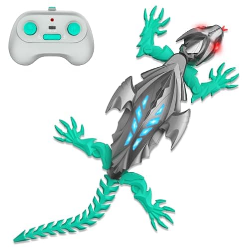 Image of Wall Climbing Lizard,Wall Crawler Robot Gecko Remote Control,Floor Ceiling Crawling Electric Lizard Rc Car Toy,Cool Kids Toys,Christmas Birthday Gifts for 3 4 5 6 7 8+ Year Old Boys Girls Teens Gray