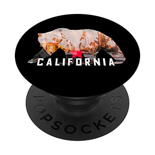 Image of California Bear Beach Palm Tree T-shirt Great Gift Venice PopSockets PopGrip: Swappable Grip for Phones & Tablets