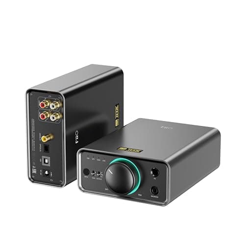 Image of FiiO K7 Full Balanced HiFi DAC Headphone Amplifier AK4493S*2, XMOS XU208 PCM384kHz DSD256,USB/Optical/Coaxial/RCA Inputs, 6.35mm/4.4mm Output (Titanium)