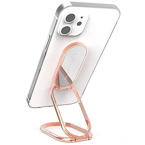 Image of VAWcornic Phone Ring Holder, 540° Dual Direction Rotating Metal Phone Stand Phone Grip for Smartphone (iPhone, Samsung, HUAWEI), Tablet, Kindle, Switch, Compatible with Magnetic Car Mount, Rose Gold