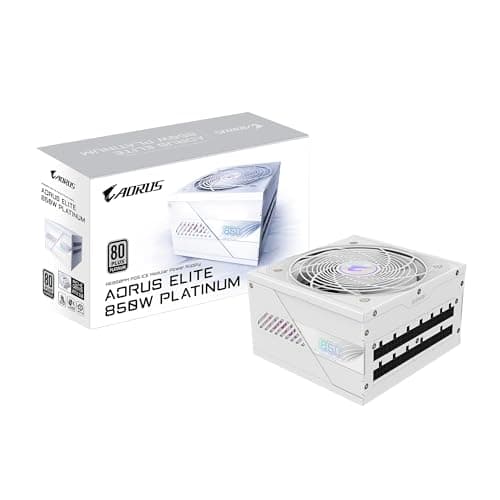 Image of Gigabyte AORUS ELITE P850W 80 Plus Platinum Fully Modular PCIe 5.1 ICE Power Supply Unit, ATX 3.1, 12V-2x6 GPU Connector, Flat Cables, 10 Year Warranty