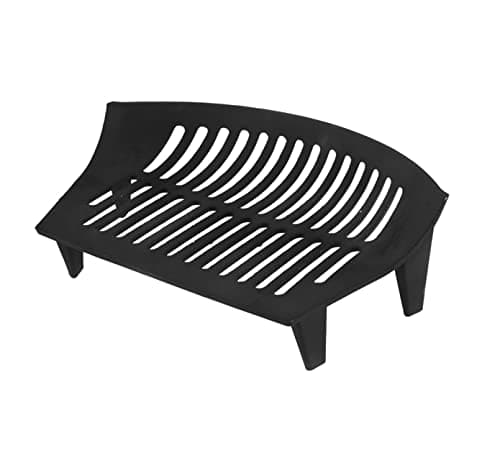 Image of Stax Hearth & Home Cast Iron Fire Grate for 16 Inch Opening Heavy Duty Fire Log Coal Fireplace Rack, Black