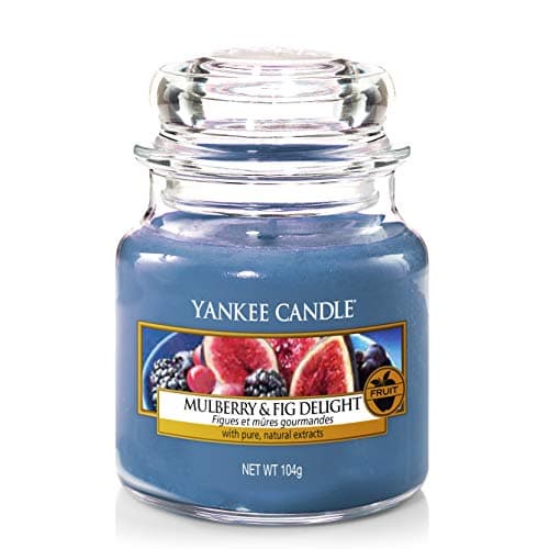 Image of Yankee Candle Scented Candle | Mulberry and Fig Delight Small Jar Candle | Burn Time: Up to 30 Hours