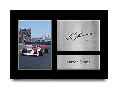 Image of HWC Trading A4 Ayrton Senna Formula 1 Gifts Printed Signed Autograph Picture for F1 Formula 1 Racing Fans