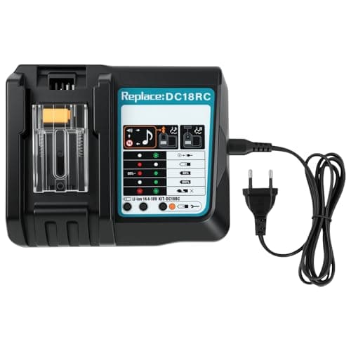 Image of Flintronic Fast Charger Compatible with Makita 14.4V-18V LXT Li-ion Batteries, Fast Charging with Indicator, Suitable for makita BL1830 BL1840 BL1850 BL1860 BL1815 BL1415 DC18RD DC18RA DC18SF