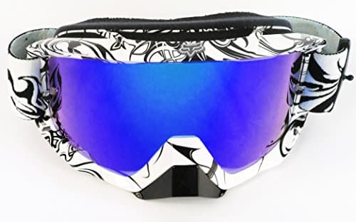 Image of Airspec Goggle-Shop Chrome Mirror Lens to fit FOX Motocross MX Goggles (Ice Blue MIrror)