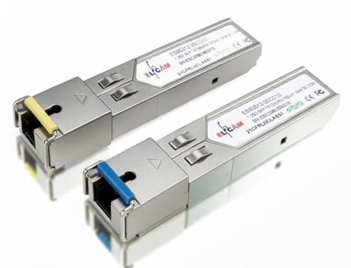 Image of Elfcam® - 1-Piar 1.25G SFP Module Single Mode with The Fiber Optic Port SC/UPC Singlemode, DDM 10km, Compatible with Cisco et Open Switch