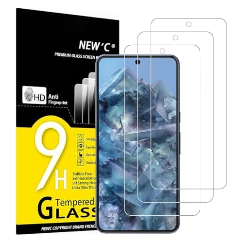 Image of NEW'C 3 Pack Designed for Google Pixel 8 Pro Screen Protector Tempered Glass,Case Friendly Scratch-Proof, Bubble Free, Ultra Resistant
