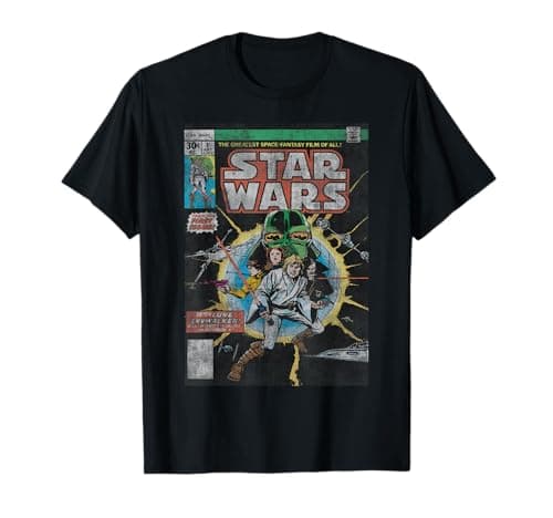 Image of Star Wars Luke Skywalker Vintage Comic Book Cover T-Shirt