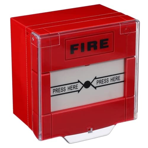Image of Nuobesty Fire Alarm Call Point Manual Reset Switch Emergency Call Button with Quick Response Waterproof and Dustproof Push Button for Home and Business Safety