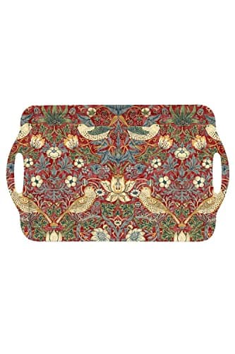 Image of Portmeirion Home & Gifts X0019518718 Strawberry Thief Red Large Tray