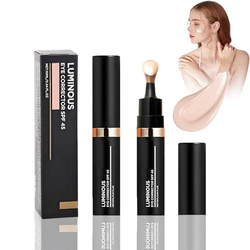 Image of Hydrating Brightening Under Eye Concealer & SPF45 Corrector Stick – Lightweight Serum Formula for Dark Circles, Spots & Fine Lines, Radiant Finish Primer for Mature Sensitive Skin (Porcelain White)