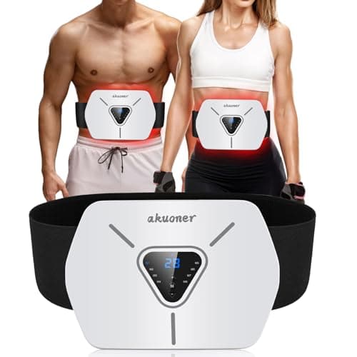 Image of WaJiu EMS Muscle Stimulator, 3D All-in-one Abs Trainer Muscle Stimulator, 8 Modes & 30 Levels, Portable Stomach Toning Belt for Men & Women, Home Office