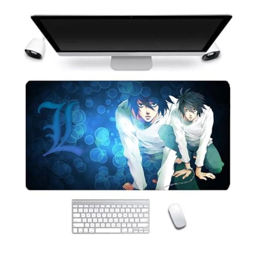 Image of Xinchangda Death Note Mouse Pad Anime L Light Yagami Ryuuku Anti-slip Rubber Mat Mouse Pad 80x30CM Suitable for Desktop PC Laptop Office