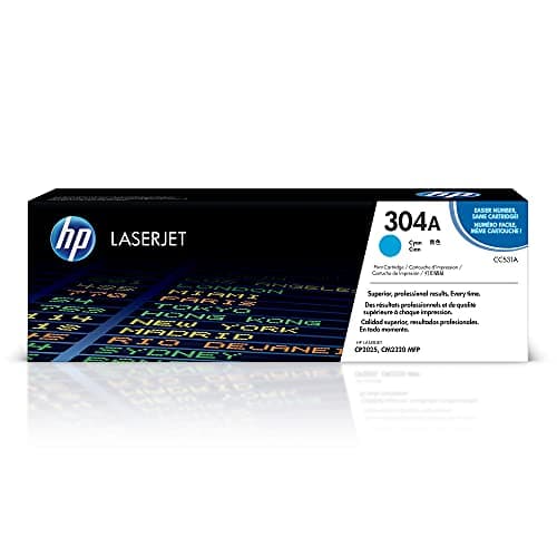 Image of HP CC531A 304A Original LaserJet Toner Cartridge, Cyan, Single Pack