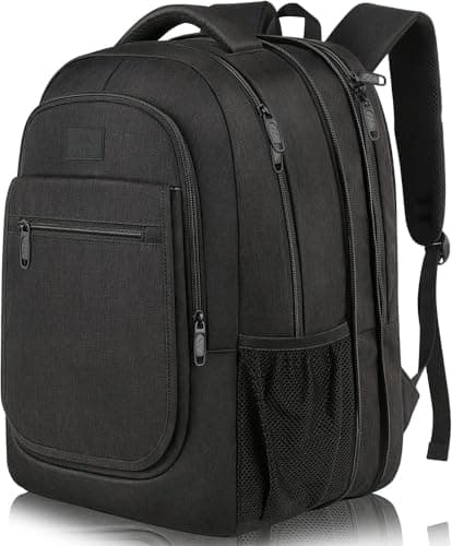 Image of MATEIN Travel Laptop Backpack, Large Expandable Rucksack 15.6 Inch, Anti Theft Business Backpack for Men Women, Water Resistant Laptop Bag for School College Work, Black