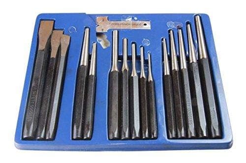 Image of US PRO 16 Pc Comprehensive Punch and Chisel Set with Tray B2071