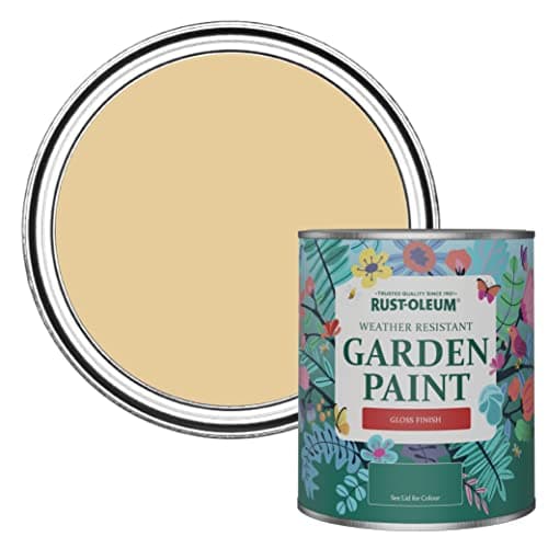 Image of Rust-Oleum Yellow Mould-Resistant Garden Paint In Gloss Finish - Sandstorm 750ml