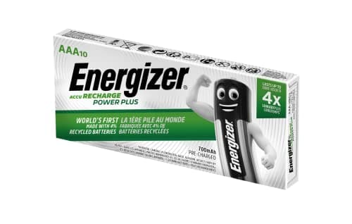 Image of Rechargeable Battery LR3 (AAA) NiMH Energizer Power Plus HR03 E300626400 700 mAh 1.2 V 10 pc(s)