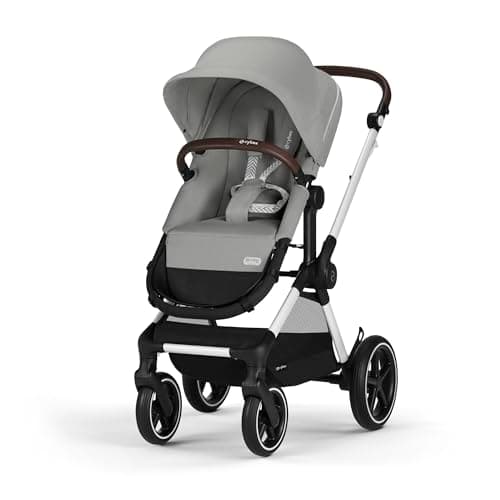 Image of CYBEX Gold baby pushchair EOS Lux 2-in-1, travel system, for newborns and kids 22 kg (approx. 4 years), Stone Grey
