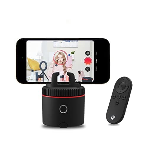 Image of Pivo Equestrian Pod Auto Tracking Phone Holder, Face, Body & Horse Tracker, 360° Rotation, 6 Speed, Stand for Video Recording with Remote Control (Red)