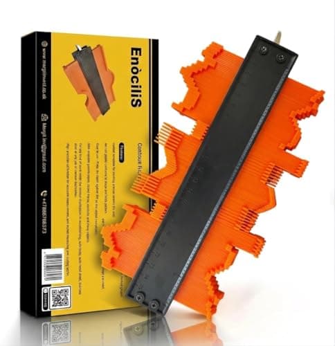 Image of Contour Gauge EnociliS 10 inch with Lock Professional Duplicator, Plastic Profile Tool for Woodworking, Tiles, Pipes, Flooring, Perfect gift for Men