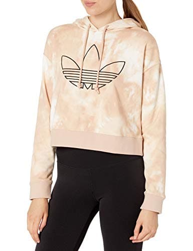 Image of adidas Originals Women's All Over Print Crop Hoodie Multicolor Large