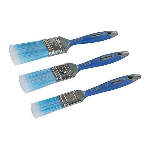 Image of 3 PACK | 25mm 40mm 50mm Paint Brushes (NO LOSS BRISTLES) – Cutting In/Coving & Skirting – Smooth & Fine Finish | Synthetic Brush – Walls & Ceiling | For All Paint Types