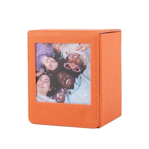 Image of HIYQIN Photo Box for Instax Square Film, Storage Box Compatible With Fujifilm Instax SQ1 SQ20 SQ40 SQ10 SQ6 SP-3 Instant Cameras - Brown