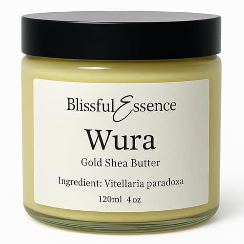 Image of Pure Organic Shea Butter - Fresh Raw Unrefined For Skin, Hair, Nail, Lip. Soothing, Healing and Deeply Moisturising| Vegan and Ethically Sourced, Glass Jar 225g| Packaged in the UK