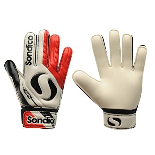 Image of Sondico Kids Match Junior Boys Goalkeeper Gloves Football Training Sports White/Red 3