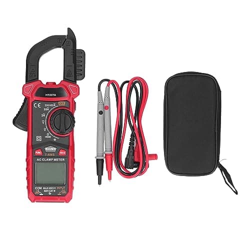Image of Digital Clamp Meter HT207A Multimeter for 400A AC Current, 600V AC DC Voltage, Resistance, Capacitance, Temperature and Diode Tester with VFD LoZ, with LCD Backlight and Non