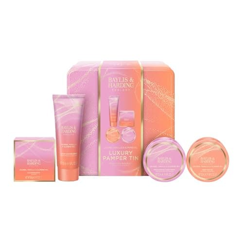 Image of Baylis & Harding Jojoba, Vanilla & Almond Oil Luxury Pamper Tin Gift Set - Vegan Friendly