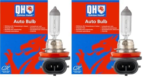 Image of Quinton Hazell H8 708 Halogen Bulb - Fog Light, Daytime Running Light, Low Beam Headlight Bulb Replacement - 12V 35W - Colour: 3200K - Brightness: 810 Lumen - QBL708 (Pack of 2)