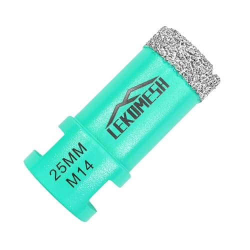 Image of LEKOMESH Diamond Core Drill Bits 25MM - Vacuum Brazed Diamond Hole Saw for Porcelain Ceramic Tile Marble Granite Stone Quartz - M14 Thread for Angle Grinder