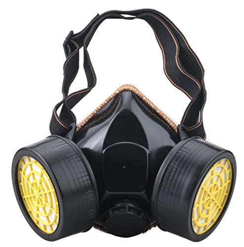Image of Lurowo Safety Full Face Cover, Reusable Mask Respirator, Dual Cartridge Anti-Dust Gas Mask for Painting, Dust, Particulate, Machine Polishing, Welding (No Goggles A)