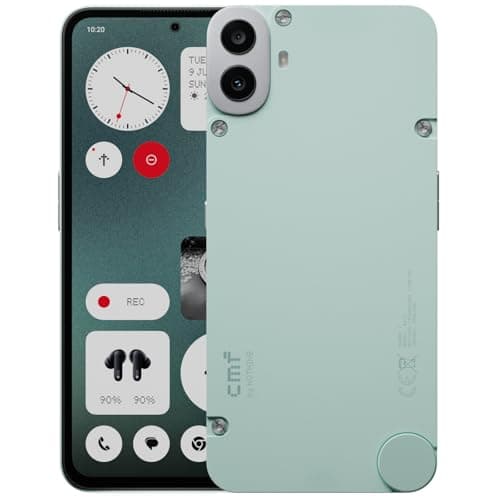 Image of CMF Phone 1 8+128GB - Unlocked smartphone with 50 MP Sony rear camera with Ultra XDR, 6,67" Super AMOLED display and Nothing OS 2.6 - Light Green