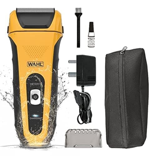 Image of Wahl Lifeproof Foil Shaver, Men’s Shaving, Electric Shavers for Men, Beard Shaving, Face Shaver, Flex Foil, Precision Trimmer, Waterproof, Easy Clean, Travel Lock Function, Ergonomic Rubber Grips