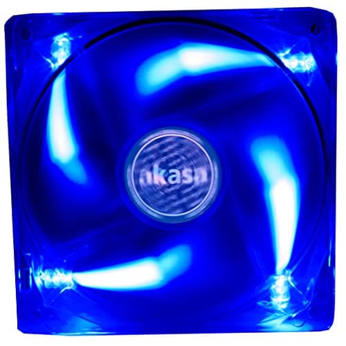Image of Akasa 120mm Blue LED Case Fan | 12cm | For PC, Heatsink, CPU Cooling, Ventilation | AK-174CB-4BLB
