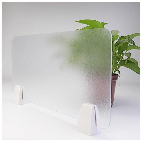 Image of Frosted Acrylic Desk Divider Privacy Panel 130x30cm Officewith Clamp Translucentfor Students & Canteens 3040cm Tall