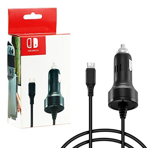 Image of Zeato High Speed Car Charger Adapter for N Switch and Switch Lite with Charging Cable - Black
