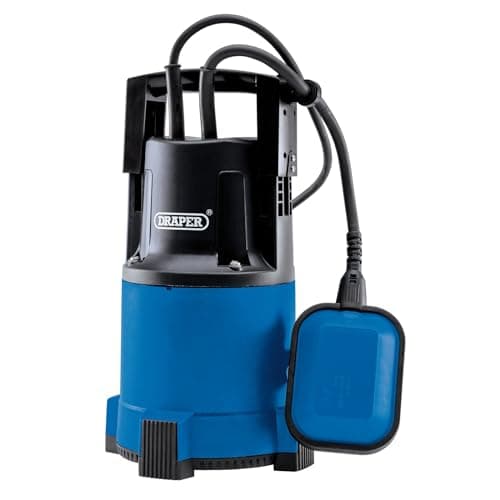 Image of Draper 250W Portable Submersible Clean Water Pump 110V |Max Flow Capacity 6000 l/h Electric Pump | Thermal Overload Protection | Irrigation Tool |10M Cable Draining Pump| 98913